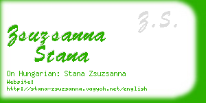 zsuzsanna stana business card